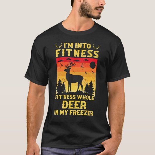 Ik ben in Fit'ness Deer Freezer Deer Hunting 1 T-shirt (Voorkant)
