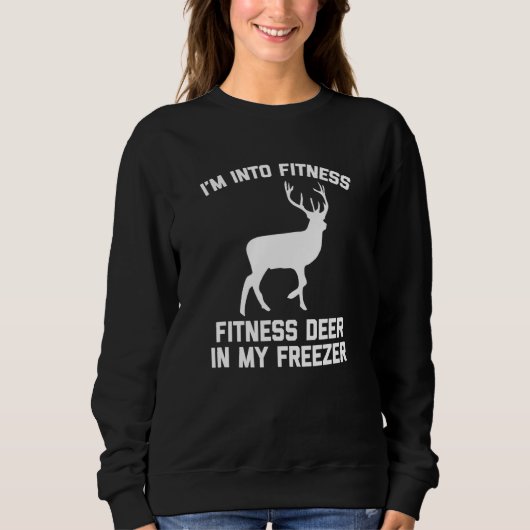 Ik ben in Fitness Deer in mijn vriesjager. Trui (Voorkant)