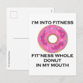 Ik ben in Fitness Donut Feestdagenkaart (Voorkant / Achterkant)