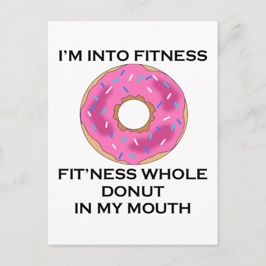 Ik ben in Fitness Donut Feestdagenkaart (Voorkant)