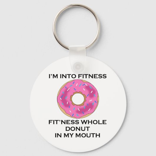 Ik ben in fitness Donut Sleutelhanger (Voorkant)