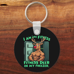 Ik ben in fitness, fitness herten in mijn vriezer sleutelhanger