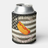 Ik ben in Fitness Fit'ness Hotdog in Mijn mond Blikjeskoeler (Blikje Voorkant)