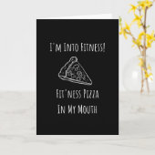 Ik ben in Fitness Fit'ness Pizza in mijn mond Kaart (Gele Bloem)