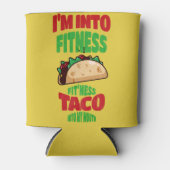 Ik ben in Fitness Fit'ness Taco in mijn mond Blikjeskoeler (Voorkant)