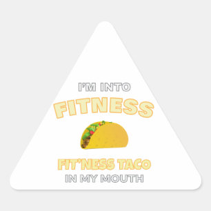 Ik ben in fitness, Fitness Taco in mijn mondwerkou Sticker