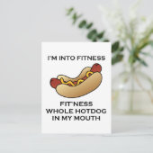 Ik ben in Fitness Hot Dog Feestdagenkaart (Staand voorkant)