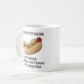 Ik ben in Fitness Hot Dog Koffiemok (Voorkant links)