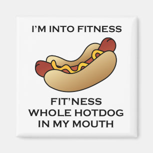 Ik ben in Fitness Hot Dog Magneet