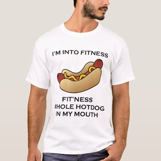 Ik ben in Fitness Hot Dog T-shirt (Voorkant)