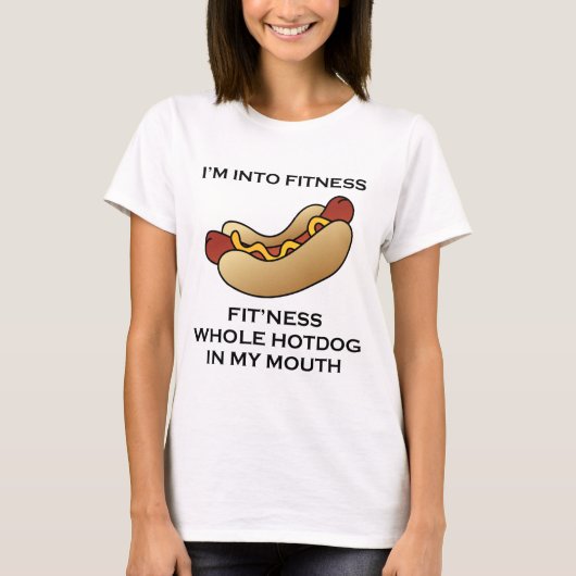 Ik ben in Fitness Hot Dog T-shirt (Voorkant)