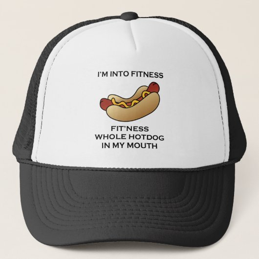 Ik ben in Fitness Hot Dog Trucker Pet (Voorkant)
