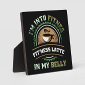 Ik ben in Fitness Latte in mijn buik - grappige ko Fotoplaat (Voorkant)