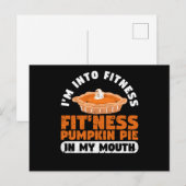 Ik ben in fitnesskleding van m'n pompoentaart briefkaart (Voorkant / Achterkant)