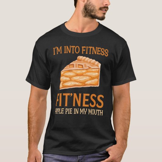 Ik ben in fitnessruimte... Ness Apple Pie in m T-shirt (Voorkant)