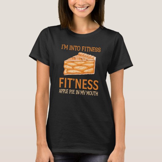 Ik ben in fitnessruimte... Ness Apple Pie in m T-shirt (Voorkant)
