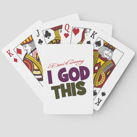 Ik ben in Gods handen Pokerkaarten (Achterkant)