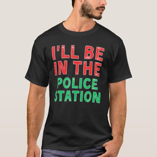 Ik ben in het politiebureau voor het oplossen van t-shirt (Voorkant)