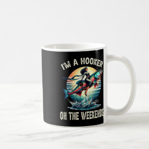 Ik ben in het weekend grappig vissen vies volwasse koffiemok