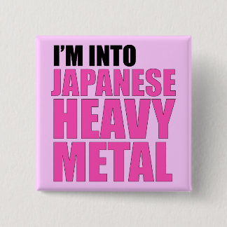 Ik ben in Japans zwaar metaal Vierkante Button 5,1 Cm
