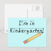 Ik ben in Kindergarten Tshirts en Gifts Briefkaart (Voorkant / Achterkant)
