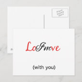 Ik ben in Liefde (met jou) — Rebus Puzzle-kaart! Briefkaart (Voorkant / Achterkant)