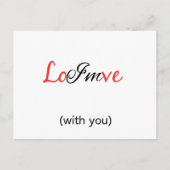 Ik ben in Liefde (met jou) — Rebus Puzzle-kaart! Briefkaart (Voorkant)