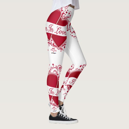 Ik ben in Love Red Hearts Leggings (Rechts)