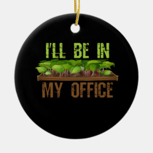 Ik ben in mijn Kantoor Keramisch Ornament