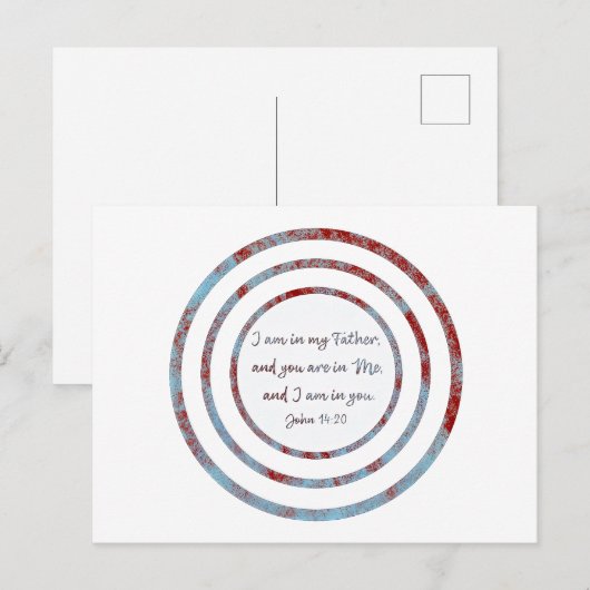 Ik ben in mijn vader Johannes 14:20 Briefkaart (Voorkant / Achterkant)