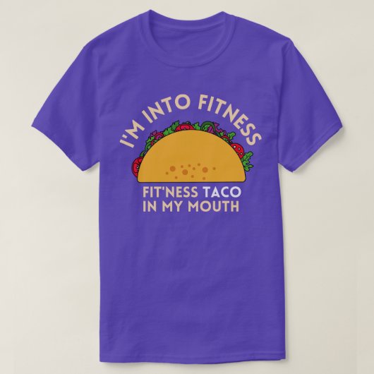 Ik ben in Ness Ness Taco in mijn mond T-shirt (Design voorkant)
