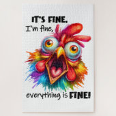 Ik ben in orde, alles is Funny Chicken Legpuzzel (Verticaal)