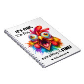 Ik ben in orde, alles is Funny Chicken Notitieboek (Rechterzijde)