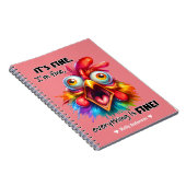 Ik ben in orde, alles is Funny Chicken Notitieboek (Rechterzijde)