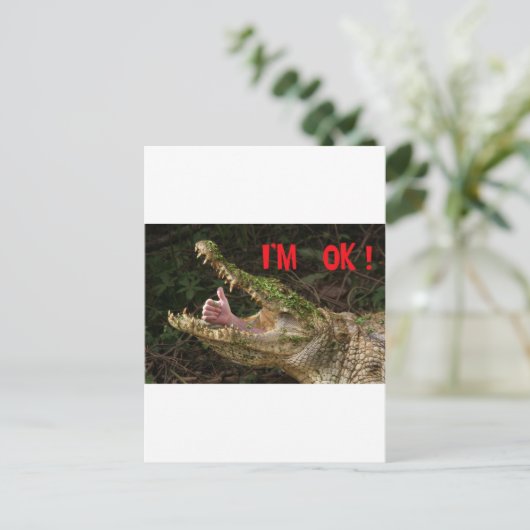 Ik ben in orde. briefkaart (Staand voorkant)