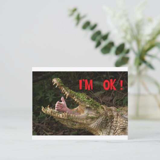 Ik ben in orde. briefkaart (Staand voorkant)