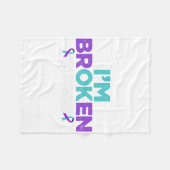 Ik ben in orde, ik ben Broken Suicide Prevention A Fleece Deken (Voorkant (Horizontaal))
