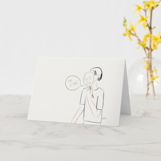 Ik ben in orde Notecard Kaart (Gele Bloem)