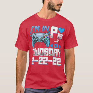 Ik ben in PreK op tweedaagse dinsdag 2222 videogam T-shirt