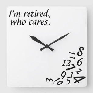 ~ Ik ben in ruste, die om~ WALL CLOCK geeft, AANGE Vierkante Klok