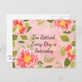 Ik ben in ruste. Elke dag is zaterdag. Briefkaart (Voorkant / Achterkant)