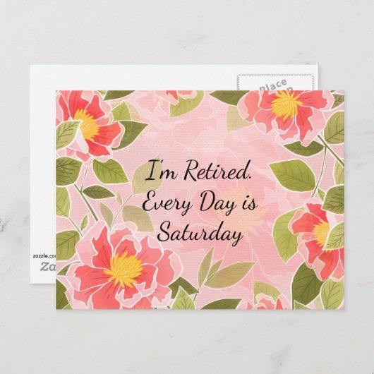 Ik ben in ruste. Elke dag is zaterdag. Briefkaart (Voorkant / Achterkant)