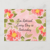 Ik ben in ruste. Elke dag is zaterdag. Briefkaart (Voorkant)