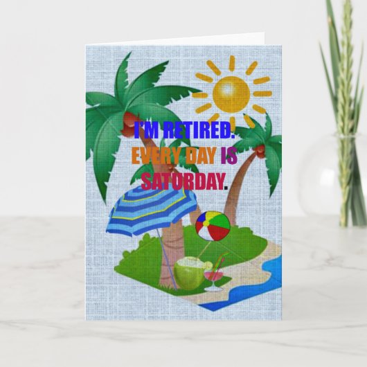 Ik ben in ruste. Elke dag is zaterdag. Kaart (Voorkant)