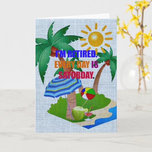 Ik ben in ruste. Elke dag is zaterdag. Kaart (Gele Bloem)