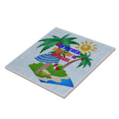 Ik ben in ruste. Elke dag is zaterdag. Kaart Tegeltje (Zijkant)