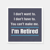 Ik ben in ruste Funny Gift Humor Servet (Voorkant)