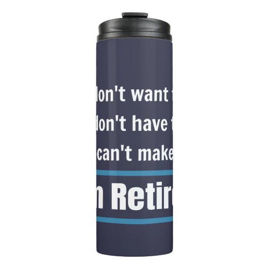 Ik ben in ruste Funny Gift Humor Thermosbeker (Voorkant)