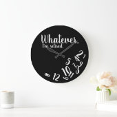 Ik ben in ruste Funny Retirement Simple Black Grote Klok (Huis)