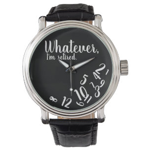 Ik ben in ruste Funny Retirement Simple Black Horloge